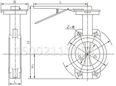XD71X信號蝶閥結(jié)構(gòu)圖 XD71X信號蝶閥結(jié)構(gòu)圖
